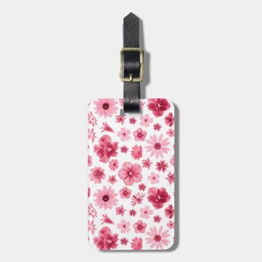 etiqueta para maleta flores gepäckanhänger (Vorderseite vertikal)
