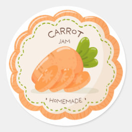 Etiqueta para mermelada de zanahoria runder aufkleber