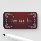 Etiqueta para nombre clásica con rosas namensschild (Beispiel)