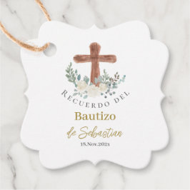 Etiqueta para recuerdos de Bautizo Geschenkanhänger