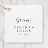 Etiquetas de Agradecimiento de Boda Española Geschenkanhänger (Vorderseite)