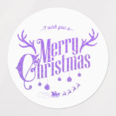 Etiquetas violetas variadas para navidad etiketten (Design 2)