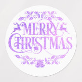 Etiquetas violetas variadas para navidad etiketten (Design 1)