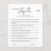 Etiquette 911 | Brautparty Game (Vorderseite)