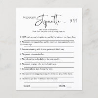 Etiquette 911 | Brautparty Game