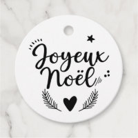 Etiquette emballage - Joyeux Noël - N&B