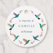 Etiquette ronde baptême geschenkanhänger (Vorderseite)