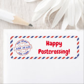 Etiquettes glücklicher Postkreuz (Insitu)