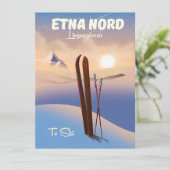 Etna Nord Linguaglossa Skiposter (Stehend Vorderseite)