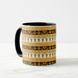 Etnic afrikanisches Stammes- Streifen-Muster Tasse