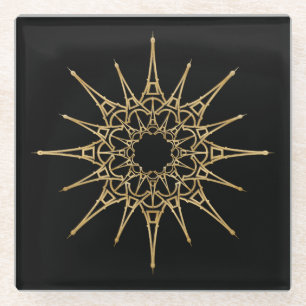 Étoile de Noël Tour Eiffel Glasuntersetzer