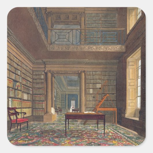 Eton College Library, from 'History of Eton Colleg Quadratischer Aufkleber (Vorderseite)