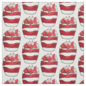 Eton Mess Strawberry Meringue UK British Dessert Stoff (Muster)