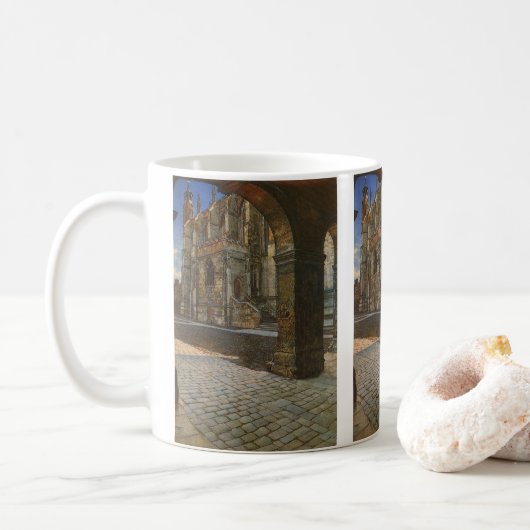Eton Uni Kapelle von Anna Alma Tadema Kaffeetasse (Mit Donut)