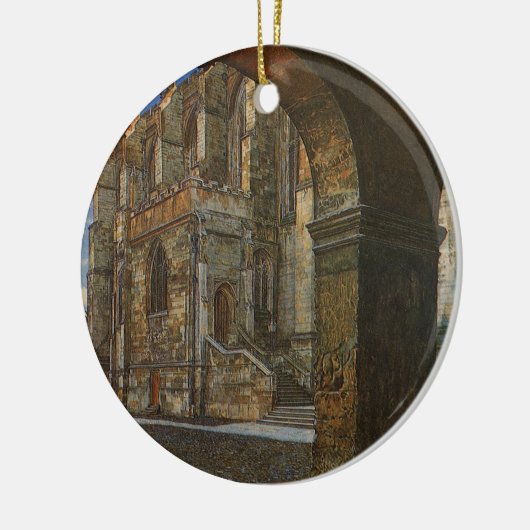 Eton Uni Kapelle von Anna Alma Tadema Keramikornament (Links)
