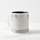 Eton Uni und Windsor von den spielenden Feldern Zweifarbige Tasse (Vorderseite Links)