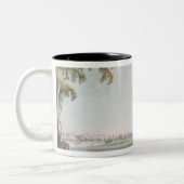 Eton Uni und Windsor von den spielenden Feldern Zweifarbige Tasse (Links)