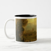 Eton Uni vom Fluss oder die Themse an Zweifarbige Tasse (Links)