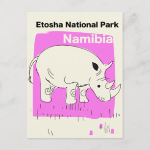 Etosha-Nationalpark, Namibia Postkarte
