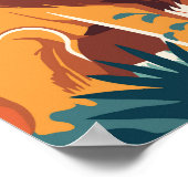 Etosha Nationalpark Namibia Vintag Poster (Ecke)