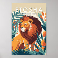 Etosha Nationalpark Namibia Vintag