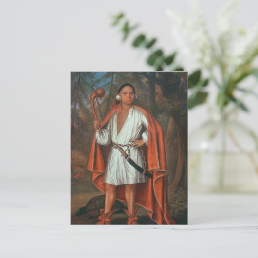 Etow Oh Koam, König der Nationen, 1710 Postkarte (Stehend Vorderseite)