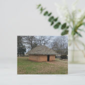 Etowah Strohdachhaus Postkarte (Stehend Vorderseite)