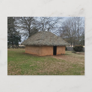 Etowah Strohdachhaus Postkarte