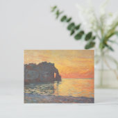 Etretat, Cliff of d'Aval, Sunset - Claude Monet Postkarte (Stehend Vorderseite)