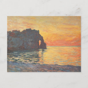 Etretat, Cliff of d'Aval, Sunset - Claude Monet Postkarte