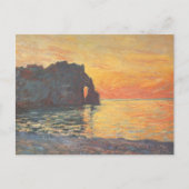 Etretat, Cliff of d'Aval, Sunset - Claude Monet Postkarte (Vorderseite)