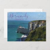 Etretat Cliffs Normandy Frankreich Postcard Postkarte (Vorne/Hinten)