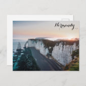 Etretat Cliffs Normandy Frankreich Postkarte (Vorne/Hinten)