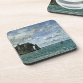 Etretat, der Hafen von Aval Untersetzer (Linke Seite)