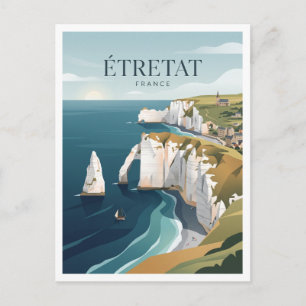 Étretat Klippen Frankreich Postkarte