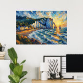 Étretat Ölgemälde Poster (Heimbüro)