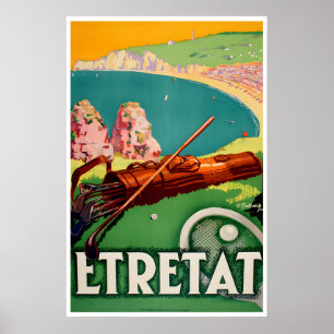 Etretat Reiseplakat Französische Sportkunst Frankr Poster