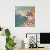 Étretat: Strand und Falaise von Claude Monet Poster (Heimbüro)