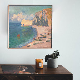 Étretat: Strand und Falaise von Claude Monet Poster