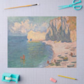 Étretat: Strand und Falaise von Claude Monet Seidenpapier (Basteln)