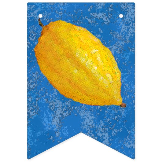 Etrogs für Sukkot Wimpelkette (Zweite Fahne)
