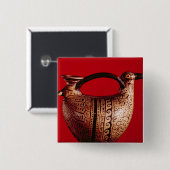 Etruscan askos in Form einer Ente Button (Vorne & Hinten)