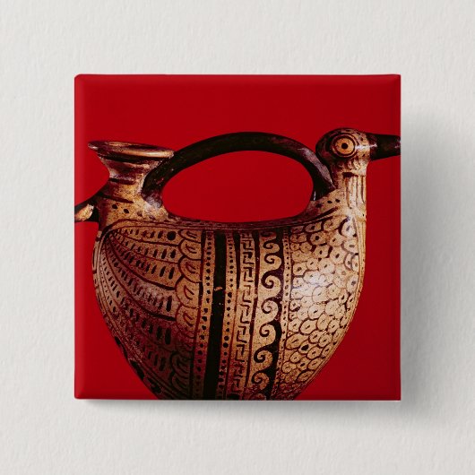 Etruscan askos in Form einer Ente Button (Vorderseite)