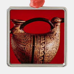 Etruscan askos in Form einer Ente Ornament Aus Metall