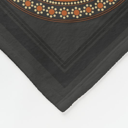 Etruscan Black Bucchero Sun Wheel Mystical Fleecedecke (Ecke)