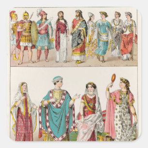 Etruscan Kleid Quadratischer Aufkleber