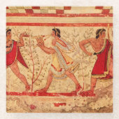 Etruscan Musiker Glasuntersetzer (Vorderseite)