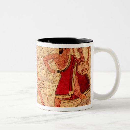 Etruscan Musiker Zweifarbige Tasse (Rechts)
