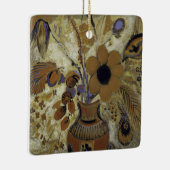 Etruscan Vase mit Blumen Keramikornament (Rechts)