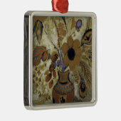 Etruscan Vase mit Blumen Silbernes Ornament (Rechts)